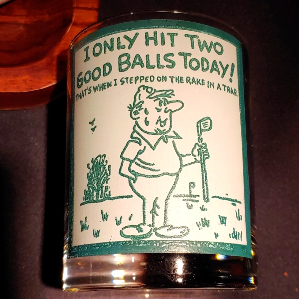 Golfer's Whimsical Glass